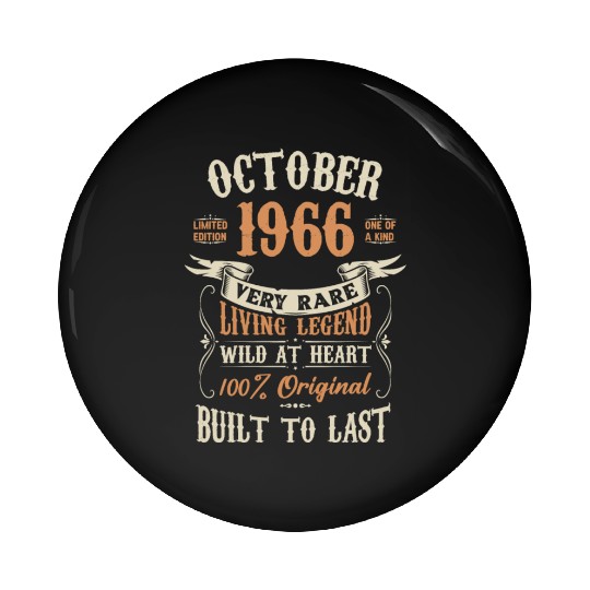 October 1966 Birthday Surprise Pin Buttons