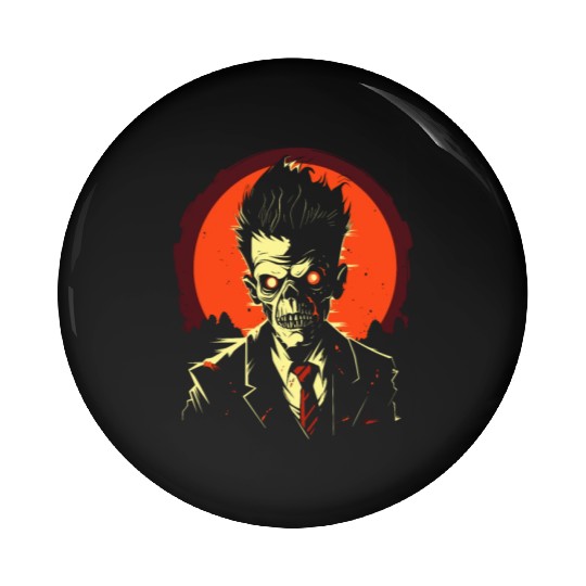 Zombie Apocalypse Ready for Halloween Grim Reaper Pin Buttons