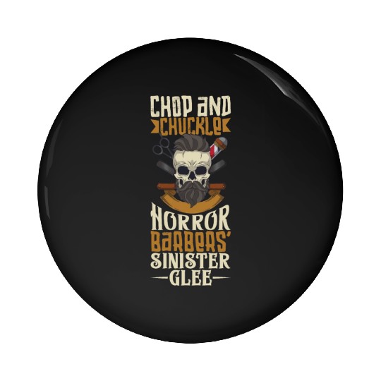 Horror Barber Spooky Hairdresser Hairstylist Hair Pin Buttons