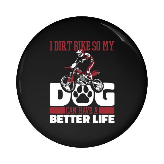 Dirt Bike Mx Motocross Supermoto Dog Pin Buttons