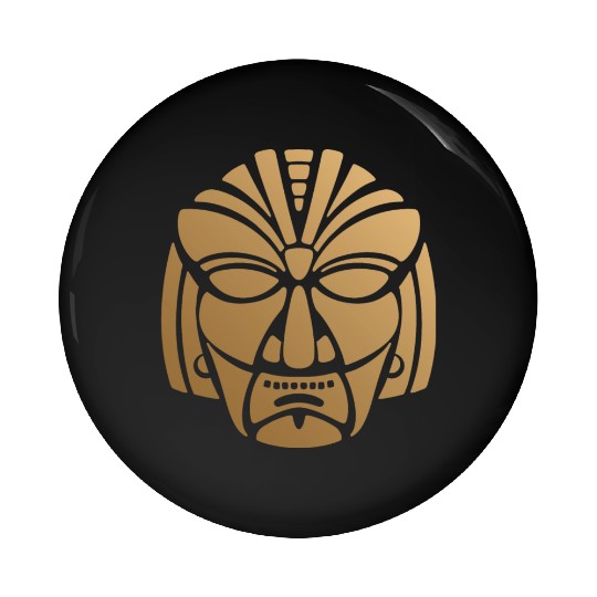Aztec & Mayan: Sleek Mask Business Logo Pin Buttons