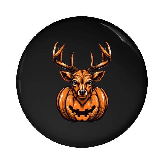 Deer Pumpkin Lazy Halloween Party Costume Kids Pin Buttons