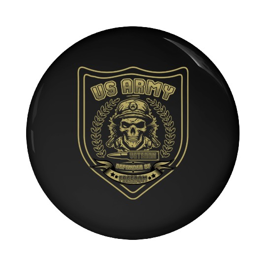 US Army Veteran Defender of Freedom Pin Buttons
