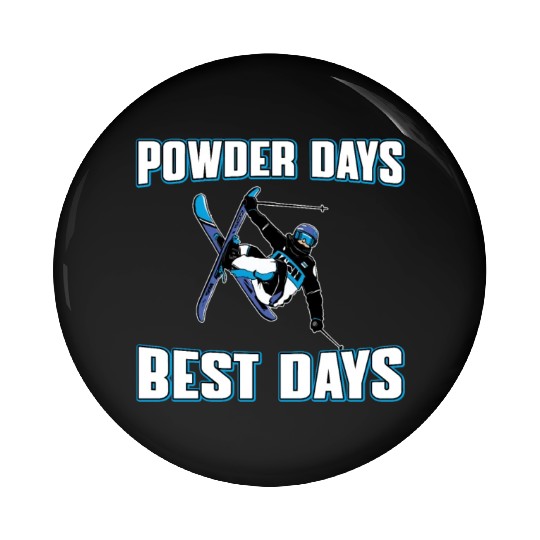 Funny Freestyle Skiing Saying Pin Buttons