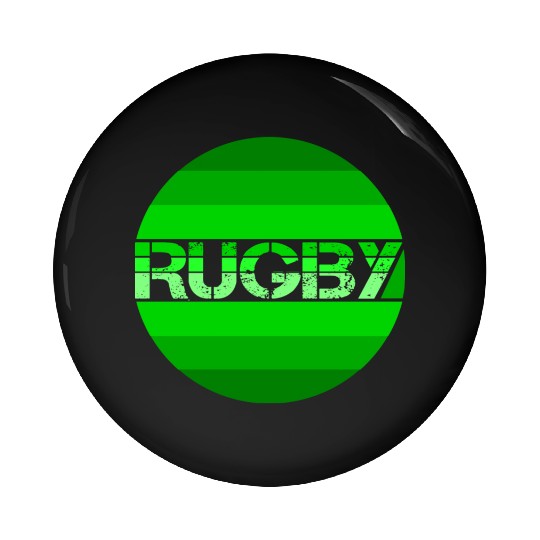 Green Rugby Logo For Rugby Fan Pin Buttons