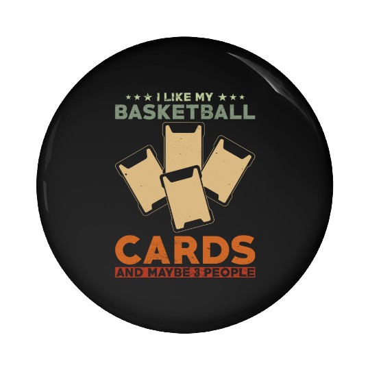 Basketball Trading Card Collector Quote Pin Buttons