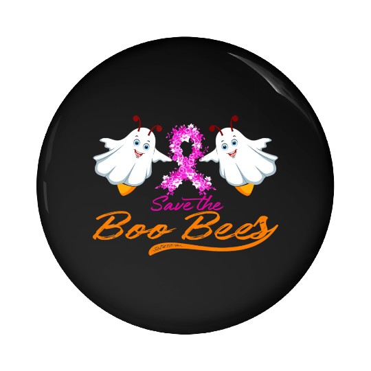 Fun Boobs Save The Boo Bees Breast Cancer Pin Buttons