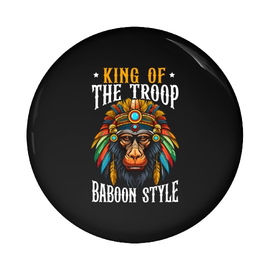 Baboon Monkey Lover Wildlife Animal Zookeeper Pin Buttons