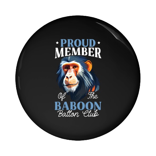 Baboon Monkey Lover Wildlife Animal Zookeeper Pin Buttons