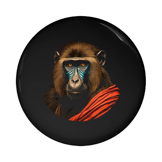 Baboon Monkey Lover Wildlife Animal Zookeeper Pin Buttons