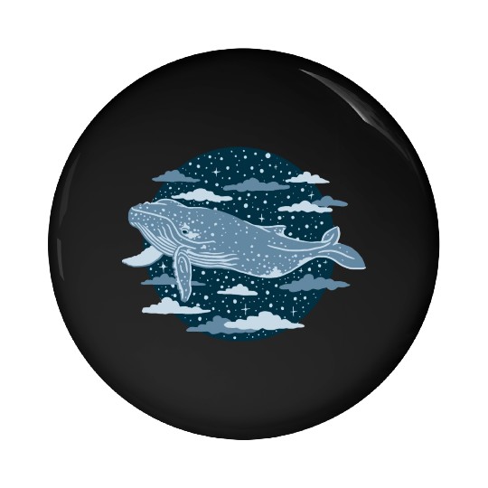 Humpback Whale Animal Art Pin Buttons