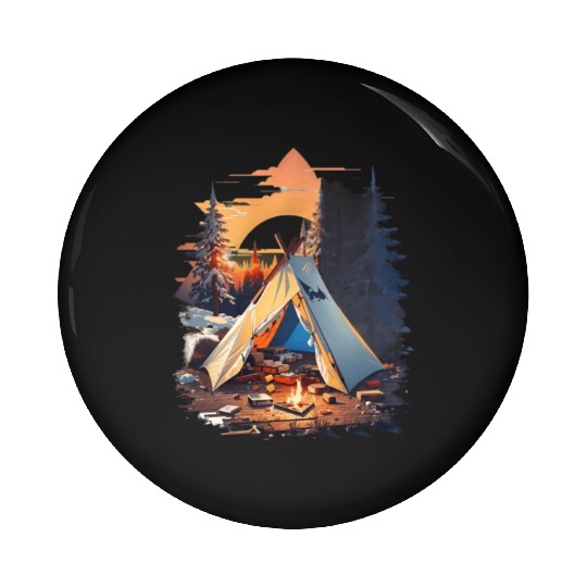 Ripped tent Unisex Pin Buttons