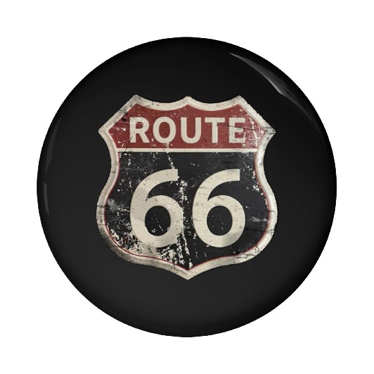 Route 66 vintage sign Pin Buttons