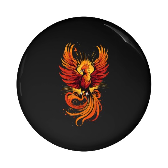 Phoenix bird - Ancient Greek Mythology Pin Buttons