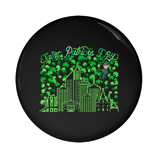 Saint Patrick's Day New Orleans Louisiana Pin Buttons