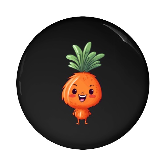 Kawaii Carrot: Cute Vegetable Pal Pin Buttons