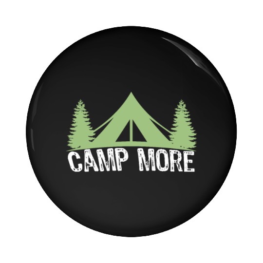 Camping Pin Buttons, Solo Camping, Night Camping