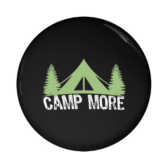 Camping Pin Buttons, Solo Camping, Night Camping