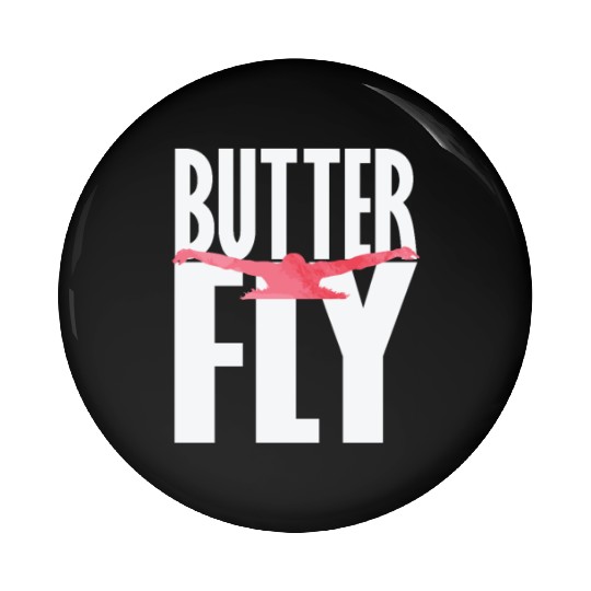 Butterfly Swimming Pin Buttons