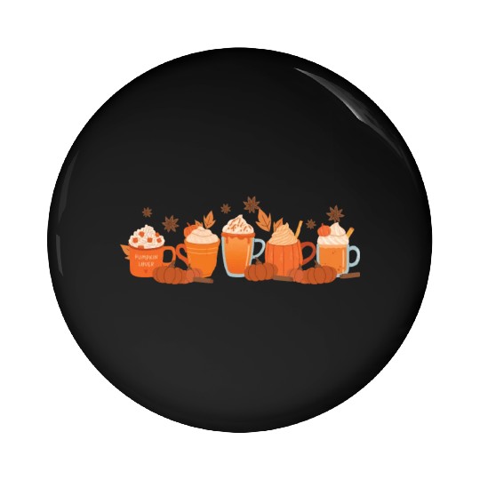 Tis The Season Pumpkin Spice Fall Autumn Season Pin Buttons