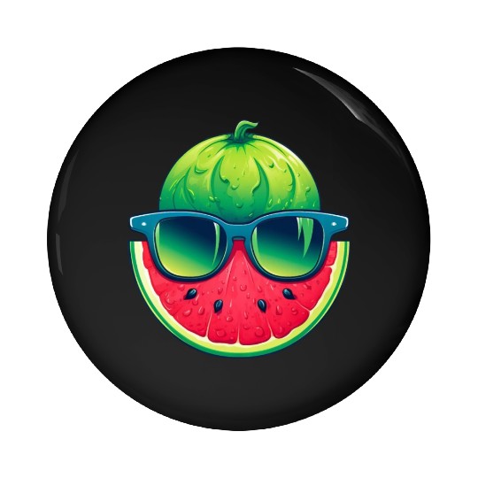 Summery Kawaii Design with Watermelon and Pin Buttons
