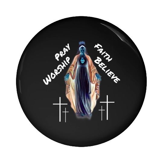 Virgin Mary mother of our lord Pin Buttons