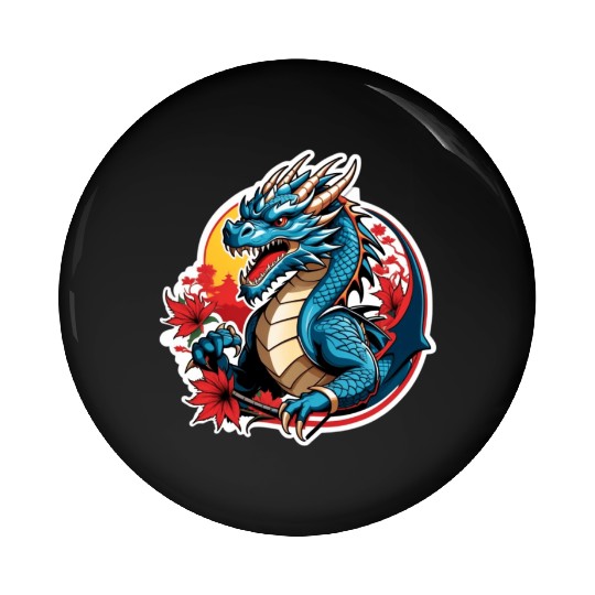 BLUE DRAGON ANGRY Pin Buttons