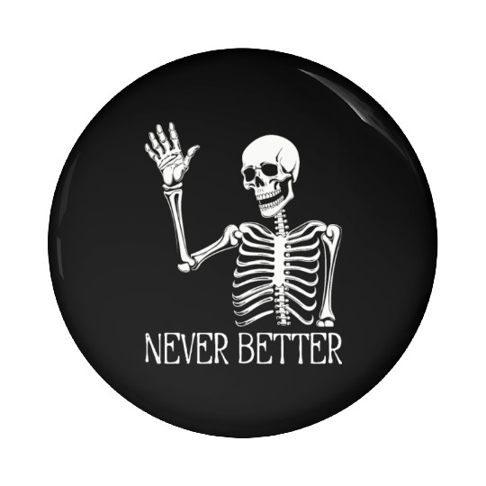 Funny Halloween Skull Pin Buttons | Sarcastic Dead Inside