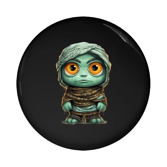 Halloween Spooky Cartoon Mummy Pin Buttons