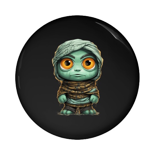 Halloween Spooky Cartoon Mummy Pin Buttons