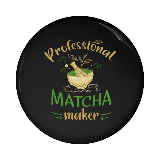 Green Tea Lover Japanese Matcha Latte Drink Matcha Pin Buttons