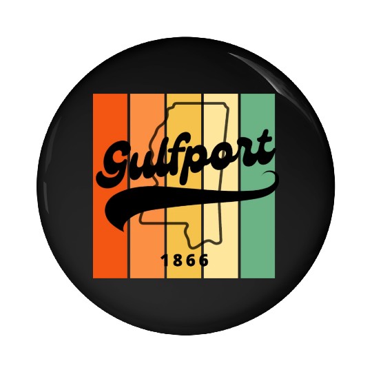 Gulfport Mississippi 1866 Pin Buttons