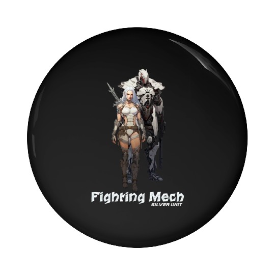 Fighting Mech (Silver Unit) Pin Buttons