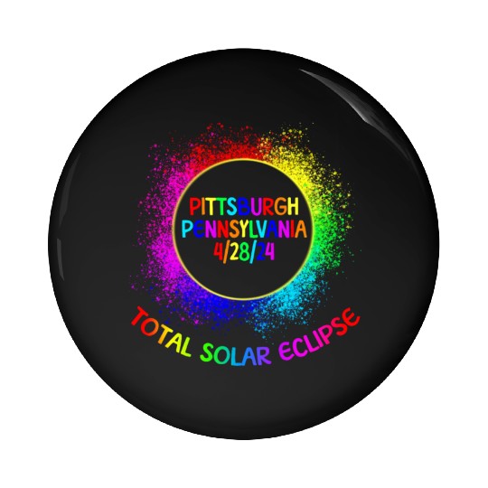 Total Solar Eclipse Pittsburgh Pennsylvaniafamily Pin Buttons