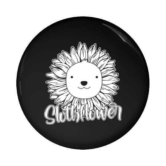Sloth Sunflower Pin Buttons