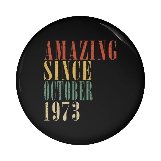 october 1973 Anniversary october 1973 october Pin Buttons