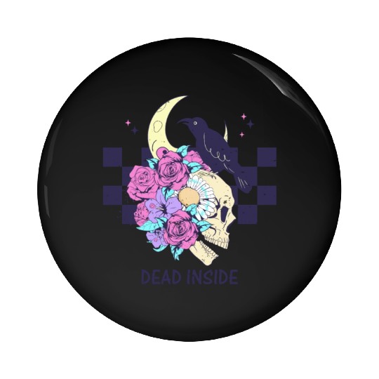 "Dead Inside" Halloween Pin Buttons