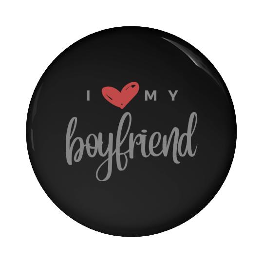 I Love My Boyfriend Pin Buttons
