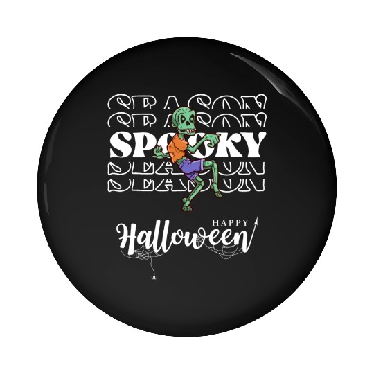 Spooky Season Zombie Halloween Fall Pin Buttons