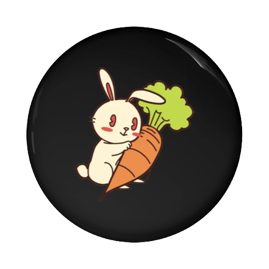 Rabbit And Carrot Pin Buttons