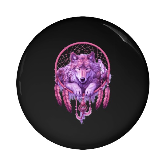 Moonlit Serenade Wolf Pin Buttons