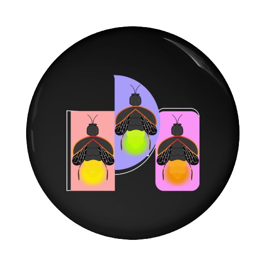 Glowing Firefly Pin Buttons