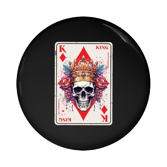 Gothic Card Game Halloween Scary Horror Pin Buttons