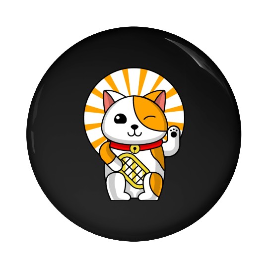 Blinking Cat Funny Cat Lover Pin Buttons