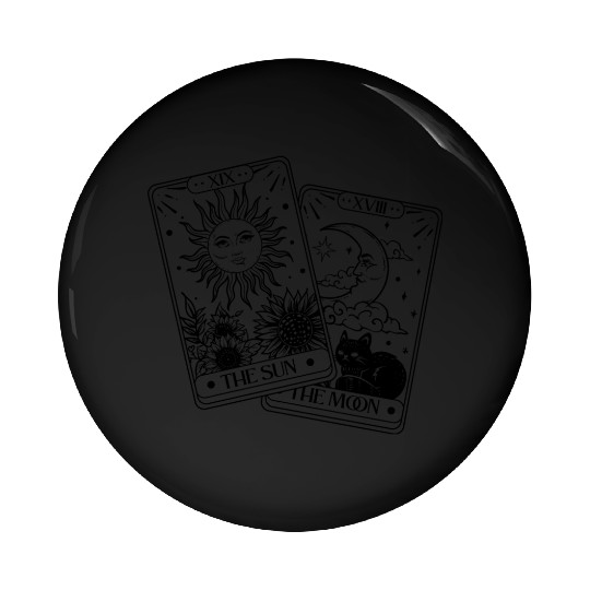 "Tarot Cards: Sun and Moon" Pin Buttons