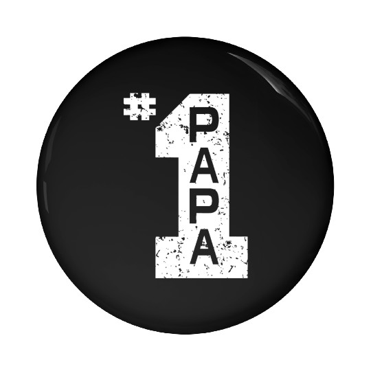 Papa Number One 1 Grandpa Fathers Day Pin Buttons