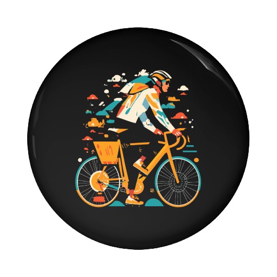 All Seasons Cyclist Gift Pin Buttons