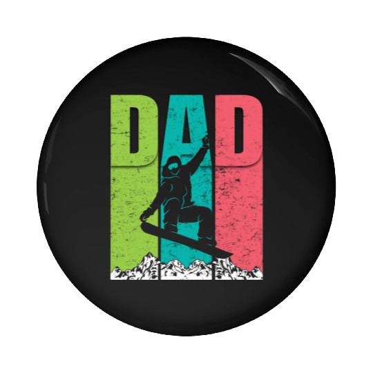 Snowboarding Dad Snowboard Daddy Freestyler Pin Buttons