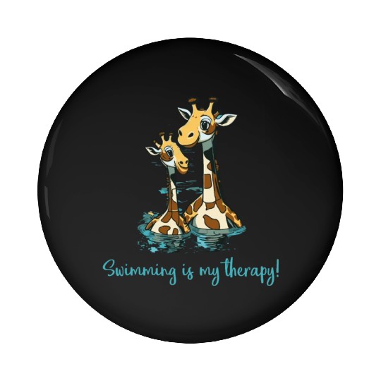 swimming is my therapy - lifeguard Pin Buttons