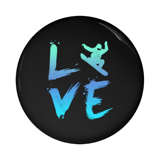 LOVE Snowboarding Freestyle Winterpark Snowboard Pin Buttons